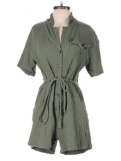 Pre-owned Madewell Romper In Green