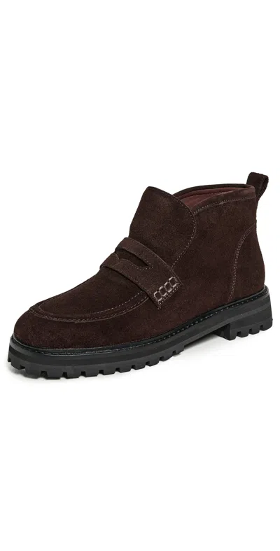 Madewell Rory Lug Booties Coffee Bean In Brown