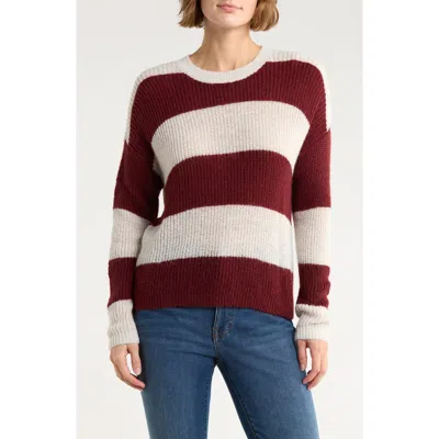 Madewell Rosario Stripe Sweater In Red