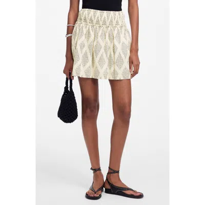 Madewell Ruffle Cotton Voile Miniskirt In Neutral