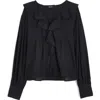 Madewell Ruffle Pintuck Long Sleeve Top