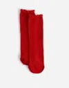 Madewell Ruffled Ankle Socks In Festival Red