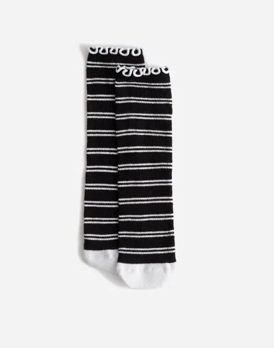 Madewell Ruffled Ankle Socks In Juniper Berry