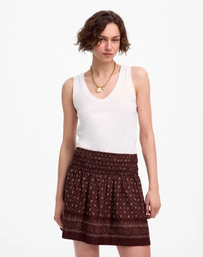 Madewell Ruffled Mini Skirt In Red