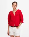 Madewell Ruffled Y-neck Top