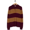 Madewell Rugby-stripe Sweater Polo Shirt In Multi