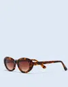 Madewell Russell Oval Sunglasses In Afterglow Red Tort