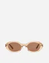 Madewell Russell Oval Sunglasses In Brown