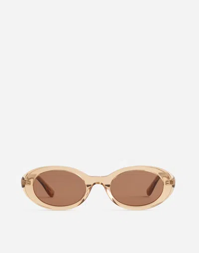 Madewell Russell Oval Sunglasses In Brown
