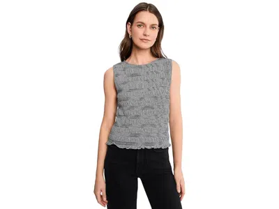 Madewell Sachi Smocked Tank Top Stripe In Gray