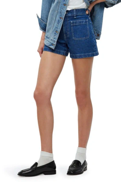 Madewell Sailor High Waist Shorts In Woodston Wash