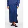 Madewell Satin Maxi Slip Skirt In Deep Cobalt