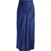 Madewell Satin Maxi Slip Skirt In Deep Cobalt