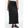 Madewell Satin Maxi Slip Skirt In Luxury Forest