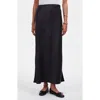 Madewell Satin Maxi Slip Skirt In True Black