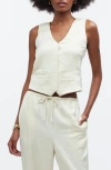 Madewell Satin Vest In Cake Batter