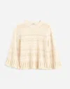 Madewell Scalloped-trim Sweater Tee In Sand