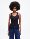 Madewell Scoopneck Cutaway Vest In True Black