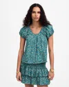 Madewell Scoopneck Puff-sleeve Top