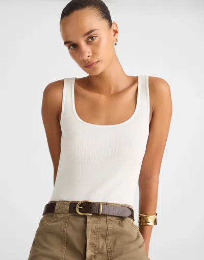 Madewell Scoopneck Tank In White