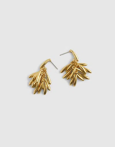 Madewell Sculpted Teardrop Cluster Earrings In Gold