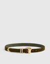 Madewell Sculpted Wavy-buckle Belt In Green