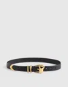 Madewell Sculpted Wavy-buckle Belt In Black