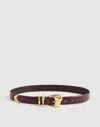 Madewell Sculpted Wavy-buckle Belt In Brown
