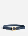 Madewell Sculptural Buckle Suede Belt In Nighttime