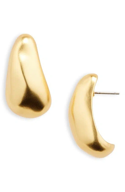Madewell Sculptural Droplet Large Statement Earrings In Vintage Gold