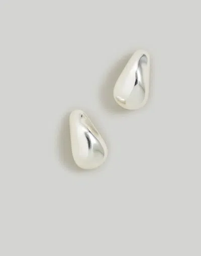 Madewell Sculptural Droplet Statement Earrings In Light Silver Ox