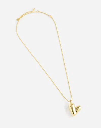 Madewell Sculptural Heart Pendant Necklace In Gold