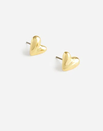 Madewell Sculptural Heart Stud Earrings In Gold