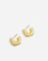 Madewell Sculptural Huggie Hoop Earrings In Pale Gold