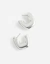 Madewell Sculptural Large Hoop Earrings In Light Silver Ox