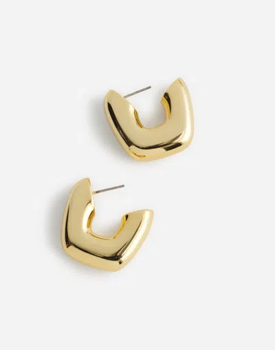 Madewell Sculptural Large Hoop Earrings In Gold