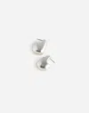 Madewell Sculptural Statement Hoop Earrings In Light Silver Ox