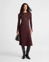 Madewell Seamed Midi Skirt In Burgundy
