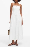 Madewell Seamed Poplin Midi Sundress In White