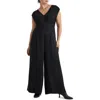Madewell Seamed Wide Leg Jumpsuit In True Black
