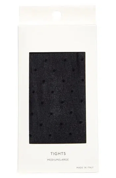 Madewell Semi Sheer Tights In Swiss Dot