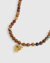 Madewell Semiprecious Beaded Charm Necklace In Blue