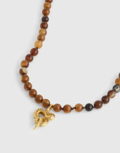 Madewell Semiprecious Beaded Charm Necklace In Blue