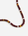 Madewell Semiprecious Beaded Choker Necklace In Vintage Burgundy
