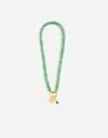 Madewell Semiprecious Beaded Lemon Charm Necklace In Jaded Wash