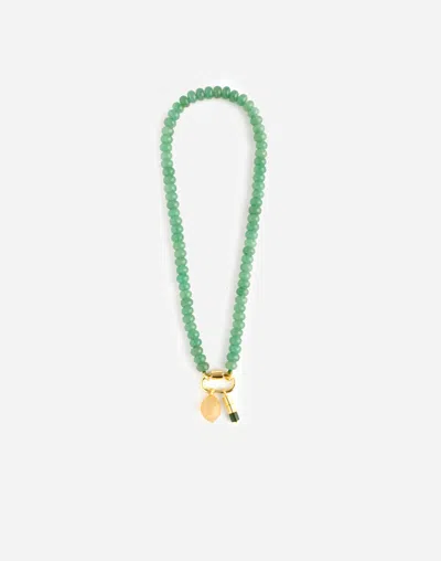 Madewell Semiprecious Beaded Lemon Charm Necklace In Jaded Wash