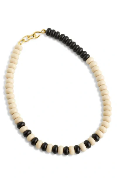 Madewell Semiprecious Coral Beaded Choker Necklace In Neutral