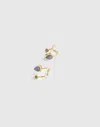 Madewell Semiprecious Double Huggie Hoop Earrings In Gold