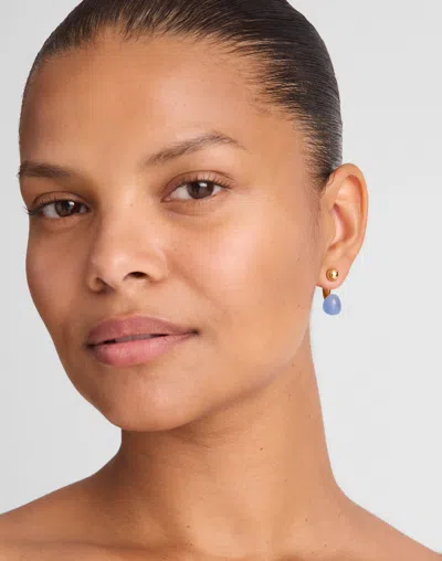 Madewell Semiprecious Front-back Earrings In Gold