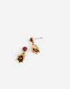 Madewell Semiprecious Lily Drop Earrings In Polished Bronze
